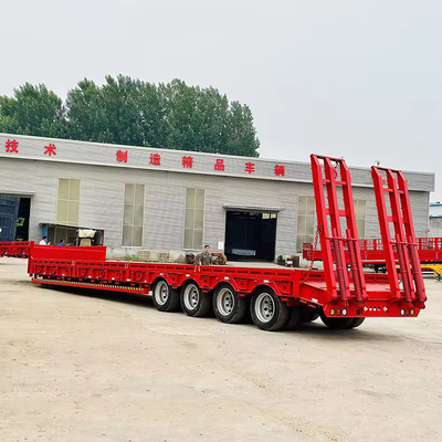 1820 mm de banda baja lowboy 100 toneladas 4/6 Ejes Lowbed Low Boy Semi-remolque para personalización