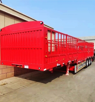 Transporte de ganado/caballo/oveja de tipo furgoneta Semirremolque de 3 ejes con montura y valla Durable