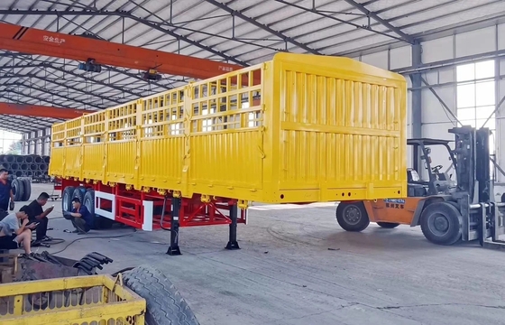 Semirremolque de tipo furgoneta con cerca automática para transporte y transporte a larga distancia