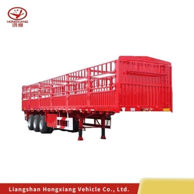 2 ejes 60 toneladas transporte de animales montones de cercas de carga camión cercas de remolque a medida