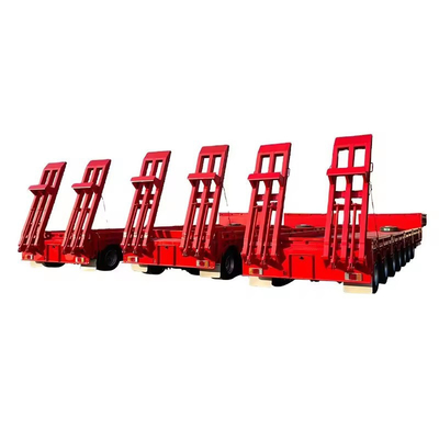 Suspensión MacPherson Contenedor 80t Chasis Cargador Remolque de niño bajo para transporte pesado