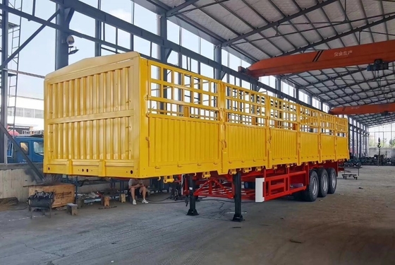 3 Ejes Transporte agrícola Hortalizas Auto-dumping de granos Cercas de estacas Semirremolque
