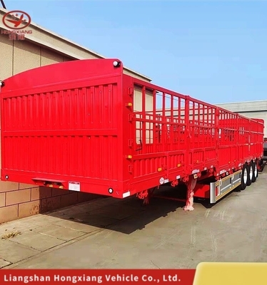 Tipo de furgoneta de servicio ligero de grado 3 Ejes 60t Semi remolque de descarga lateral Semi remolque de inclinación popular