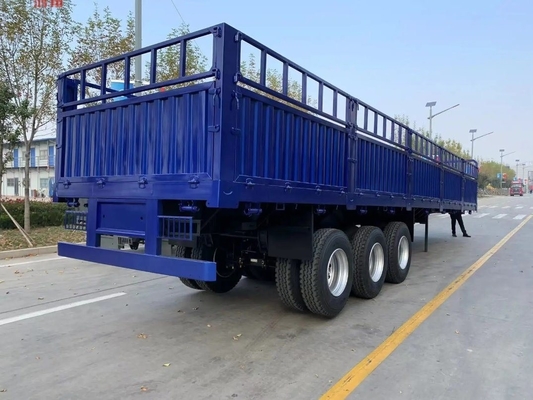 Tipo de furgoneta de servicio ligero de grado 3 Ejes 60t Semi remolque de descarga lateral Semi remolque de inclinación popular