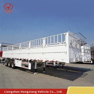 Tipo de furgoneta de servicio ligero de grado 3 Ejes 60t Semi remolque de descarga lateral Semi remolque de inclinación popular