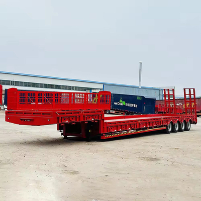 Cargador Lowboy de cuello de ganso largo de 80t con 2.3 ejes y 1 año de servicio postventa
