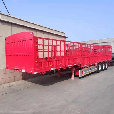 2 Ejes de transporte de ganado / caballos cerca camión de carga semirremolque con auto-dumping