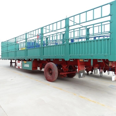 40FT Semi-remolque lado de la cortina para la personalización de contenedores de piso plano de grado de trabajo ligero