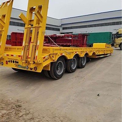 Semi-remolque Lowboy 60-80t con estructura plegable y opción de cama plana incluida