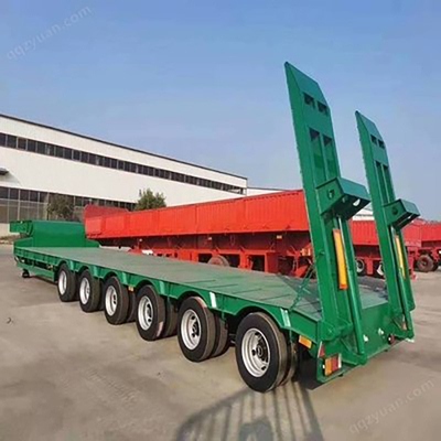 Semi-remolque Lowboy 60-80t con estructura plegable y opción de cama plana incluida