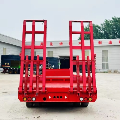 3 ejes 40 FT Flatbed 50 Ton Low Flatbed Semi Container Shipping Trailer con diseño