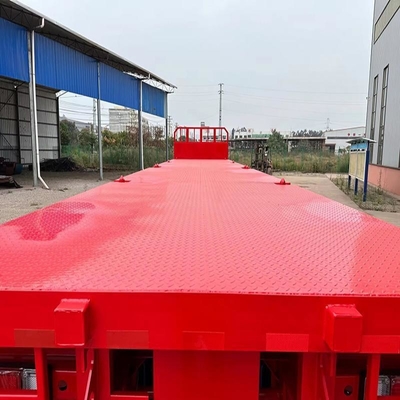 3 ejes 40 FT Flatbed 50 Ton Low Flatbed Semi Container Shipping Trailer con diseño