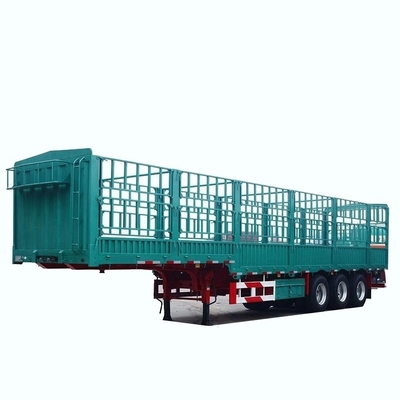 Autodesplazable de 3 ejes de 60 toneladas, remolque para camiones de carga con pared lateral