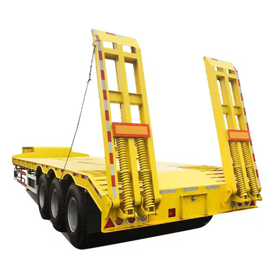 Semirremolque de 3 ejes de lecho bajo para transporte de excavadoras pesadas 13500X3000X1550 mm Tamaño