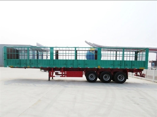 2 ejes 3 ejes 40 60 toneladas Pared lateral de la cerca de carga Semirremolque para el transporte de mercancías