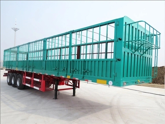 2 ejes 3 ejes 40 60 toneladas Pared lateral de la cerca de carga Semirremolque para el transporte de mercancías