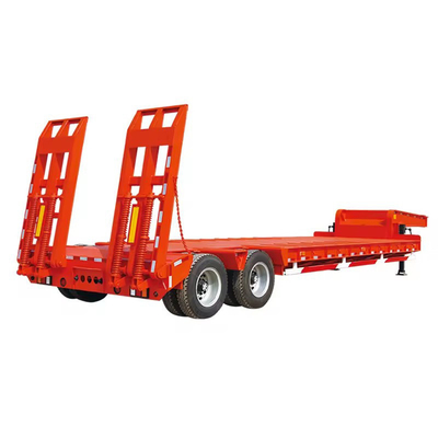 60 toneladas 80 toneladas 100 toneladas Hidráulico de cuello de ganso de cama baja Lowboy de cama baja Cargador de camiones Semirremolque