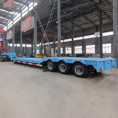 60 toneladas 80 toneladas 100 toneladas Hidráulico de cuello de ganso de cama baja Lowboy de cama baja Cargador de camiones Semirremolque