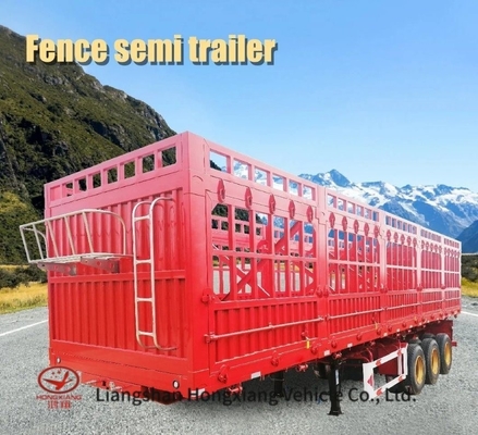 Domi 2/3/4 Ejes 40FT Semi remolque de carga de cerca para el transporte de carga pesada