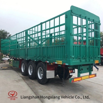 Domi 2/3/4 Ejes 40FT Semi remolque de carga de cerca para el transporte de carga pesada
