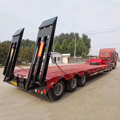 1820mm Paso 12 Número de neumático de trabajo pesado cuello de ganso cargador bajo cama baja Lowboy camión remolque