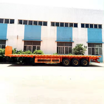 Personalización 3 Ejes 80t Lowbed Lowboy Low Flatbed Cargador Drop Deck Trailer Trampolín 1820mm
