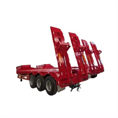 180T 200T Extensible Modular Baja Cama Trailer de cama plana 16 Ejes en 8 Líneas camión de carga pesada