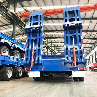 20 toneladas de transporte industrial de carga pesada plataforma plana de cama baja completa remolque sin ABS