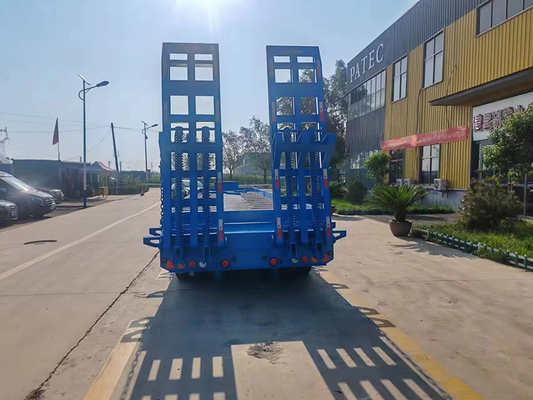 20 toneladas de transporte industrial de carga pesada plataforma plana de cama baja completa remolque sin ABS