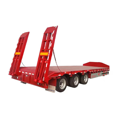 5 Ejes 60tons 80tons Semi remolques de montaje plano 40FT remolque de montaje plano en el mercado mundial