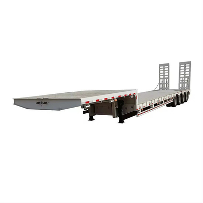 5 Ejes 60tons 80tons Semi remolques de montaje plano 40FT remolque de montaje plano en el mercado mundial