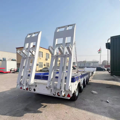 Tres ejes seis puentes semirremolque camión de cama plana para sus necesidades de transporte