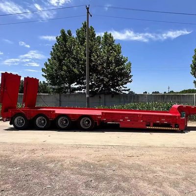 Tres ejes seis puentes semirremolque camión de cama plana para sus necesidades de transporte