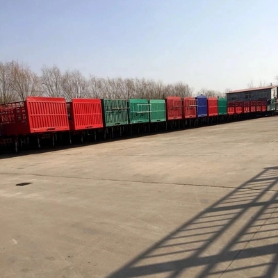 40 t 60 t 3 ejes cerca lateral de alto nivel ganado vivo transporte de ganado cerca de montaje semirremolque