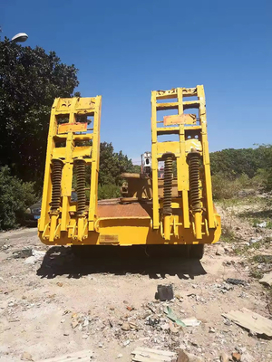 Pierna de aterrizaje manual 5 Ejes 80 toneladas Remolque de carga baja para transportar excavadora grúa