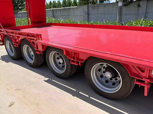 Piso plano de 160 toneladas 8 ejes Tipo de neumático de viga Semirremolque para transporte de puentes