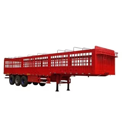 Transporte 3 semirremolque de eje plano con diseño de piso plano bajo y cerca personalizable