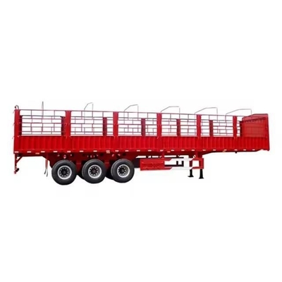 Semi remolque de almacén de 60 toneladas con cerca lateral superior 2 ejes 3 ejes y banda de rodadura 1820 mm
