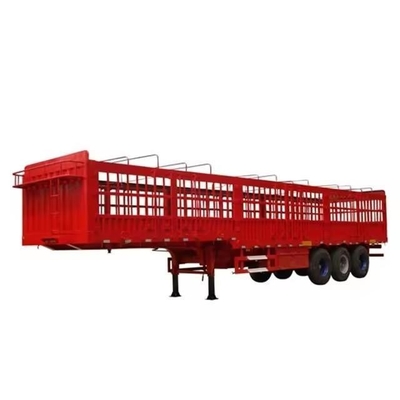 Semi remolque de almacén de 60 toneladas con cerca lateral superior 2 ejes 3 ejes y banda de rodadura 1820 mm