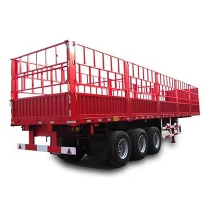 Semi remolque de almacén de 60 toneladas con cerca lateral superior 2 ejes 3 ejes y banda de rodadura 1820 mm