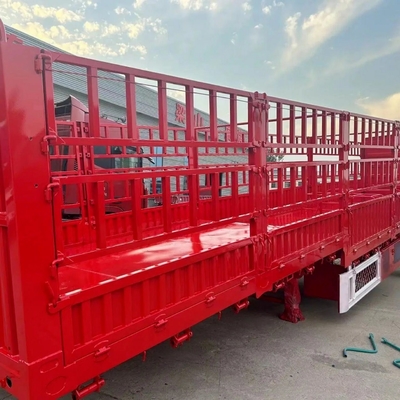 Semi remolque de almacén de 60 toneladas con cerca lateral superior 2 ejes 3 ejes y banda de rodadura 1820 mm
