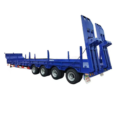 Transporte de equipos pesados Semi-remolque de cama baja con banda de rodadura de 1820 mm