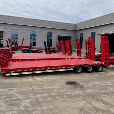 Transporte de equipos pesados Semi-remolque de cama baja con banda de rodadura de 1820 mm