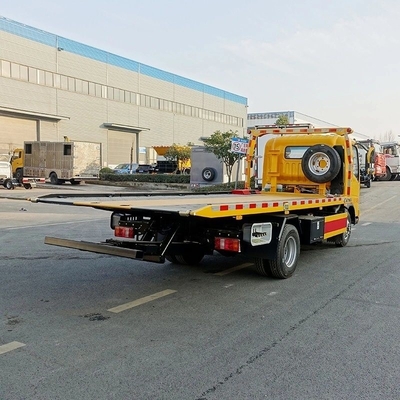 3 toneladas de carga ligera I-Suzu Kv100 4X2 deslizamiento de cama plana Recuperación remolcador para Kirguistán