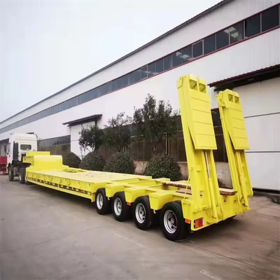 Contenedor de transporte de cama plana de 20 pies 40 pies Remolque de cama plana con 10 neumáticos y 2.3 ejes