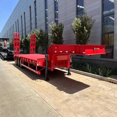 Chasis de contenedor de 3 ejes 40FT 60FT de cama plana Semirremolque con neumáticos 12r22.5