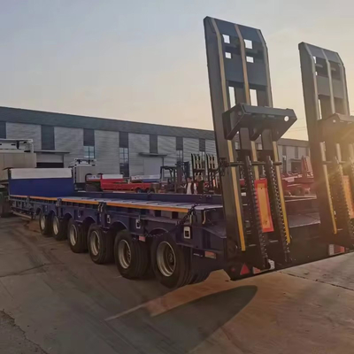 Sistema de suspensión del brazo trasero de un semirremolque de 40 pies de pie plano para el transporte de contenedores