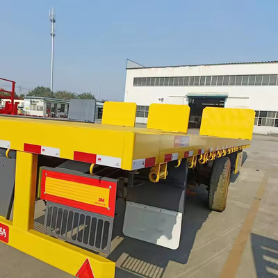 Sistema de suspensión del brazo trasero de un semirremolque de 40 pies de pie plano para el transporte de contenedores