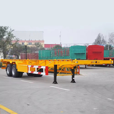 3 Ejes Buen 40FT Cama plana de transporte de camión remolque de trabajo pesado grado 1820mm banda de rodadura