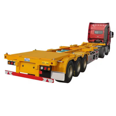 4 Ejes Bajo Flat Semi-remolque de cama baja Flat Trailer 60 toneladas para su beneficio